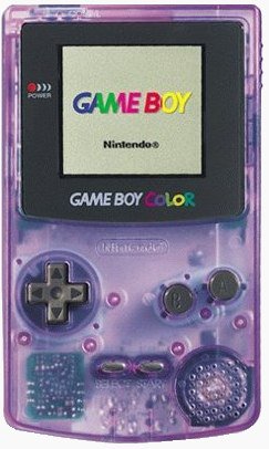 ゲームボーイカラー(パープル)とカセット ゲームボーイカラー(パープル