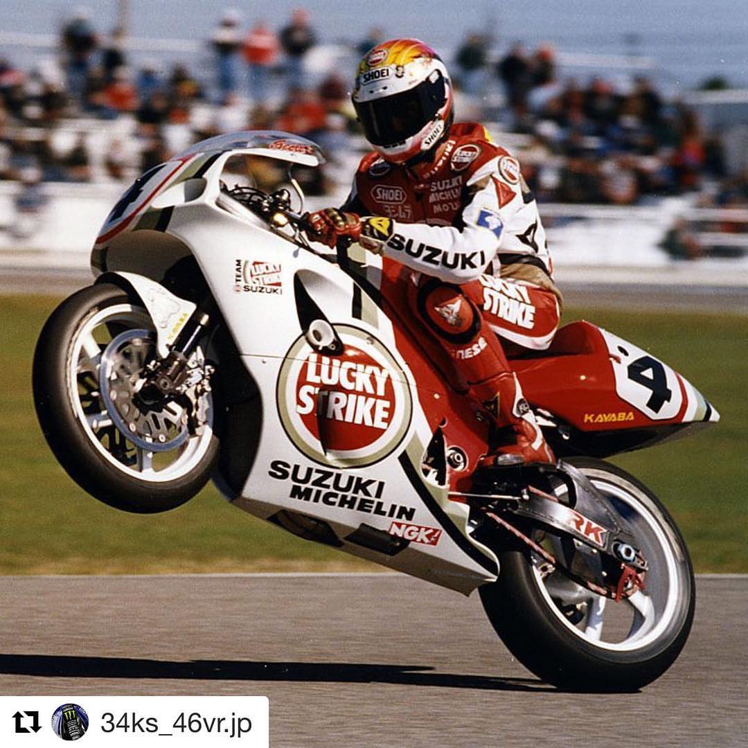 TBT Who remembers Scott Russell racing the Lucky Strike #suzuki