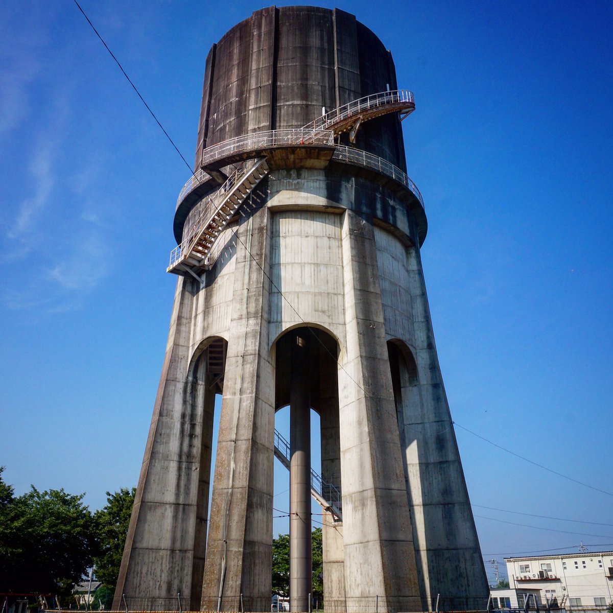 第5古戸水源地調整塔 群馬県太田市 高さ35.73m、昭和40年(1965)竣工