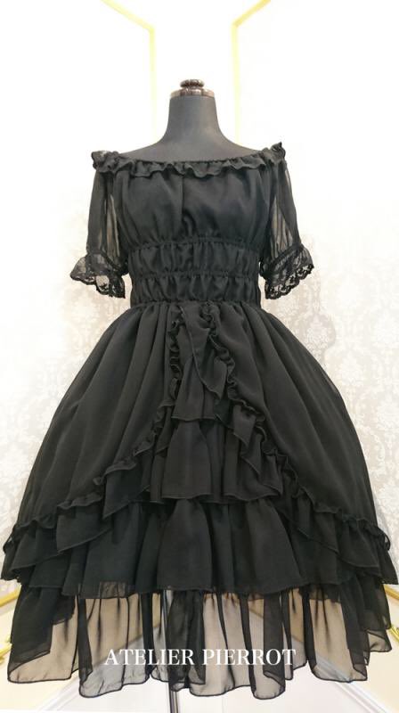 ATELIER PIERROT】アトリエピエロ クラシカルシフォンワンピース