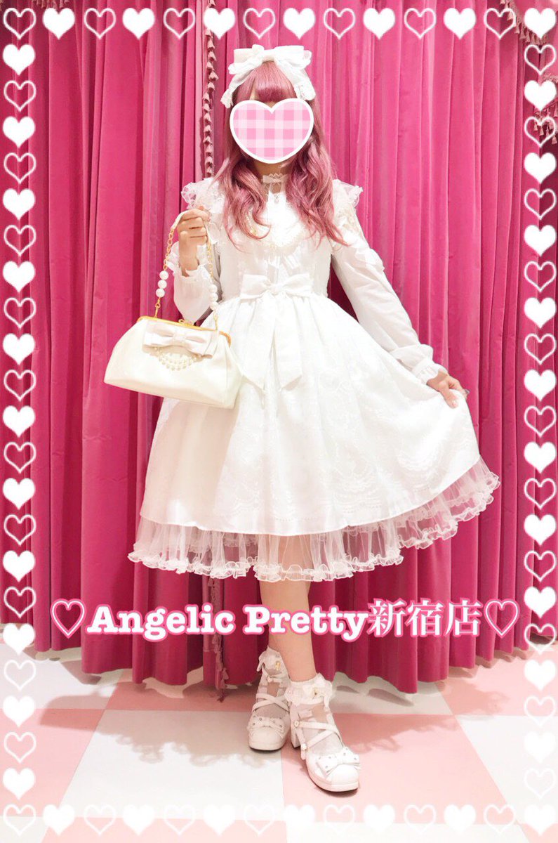 本日は🐰Lacy Heart Gardenジャンパースカート🐰のシロを早速着てみ