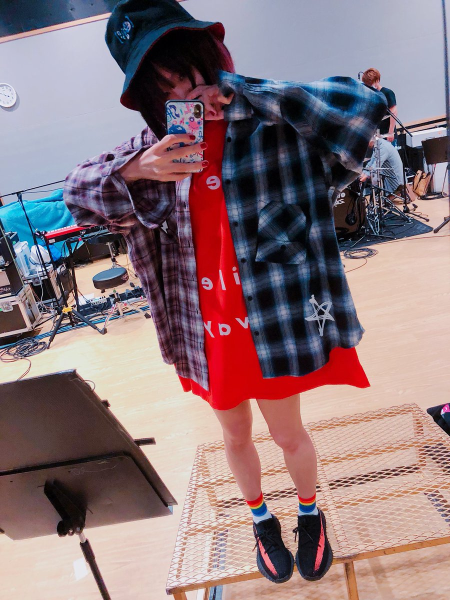 チェックシャツは、生地も形も作ったから、かわいいし柔らかくて