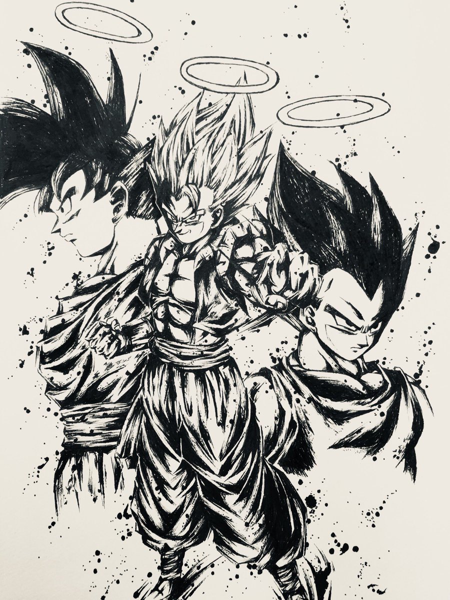 初期墨絵 #ドラゴンボール #墨絵