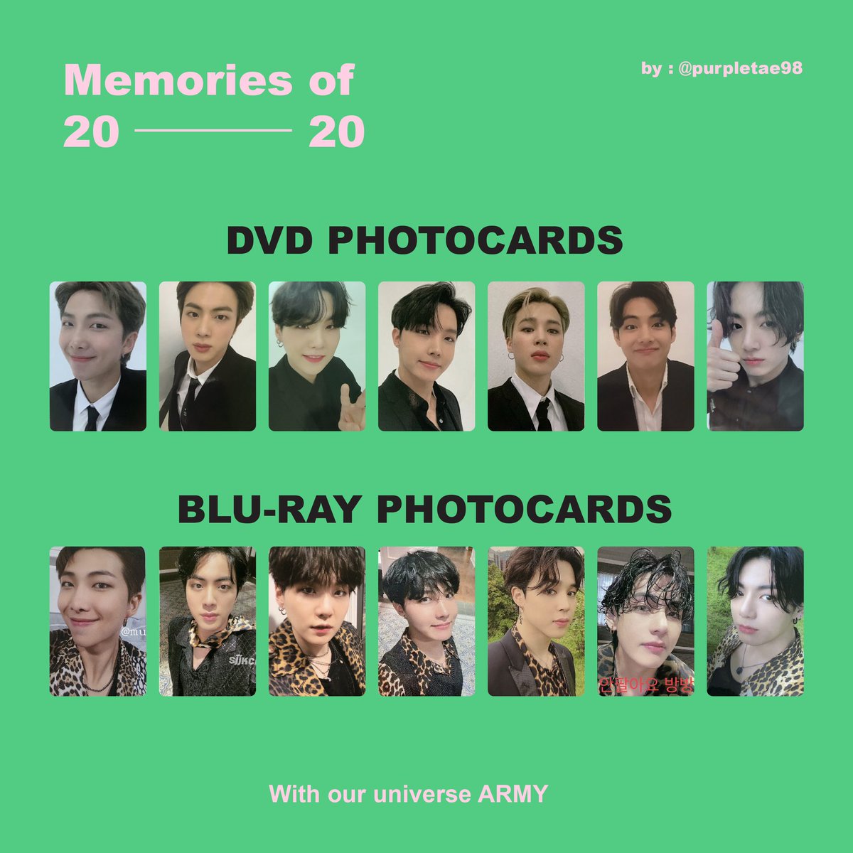 ✨BTS Memories of 2020 Photocard Template [COMPLETE] ✓Memories of