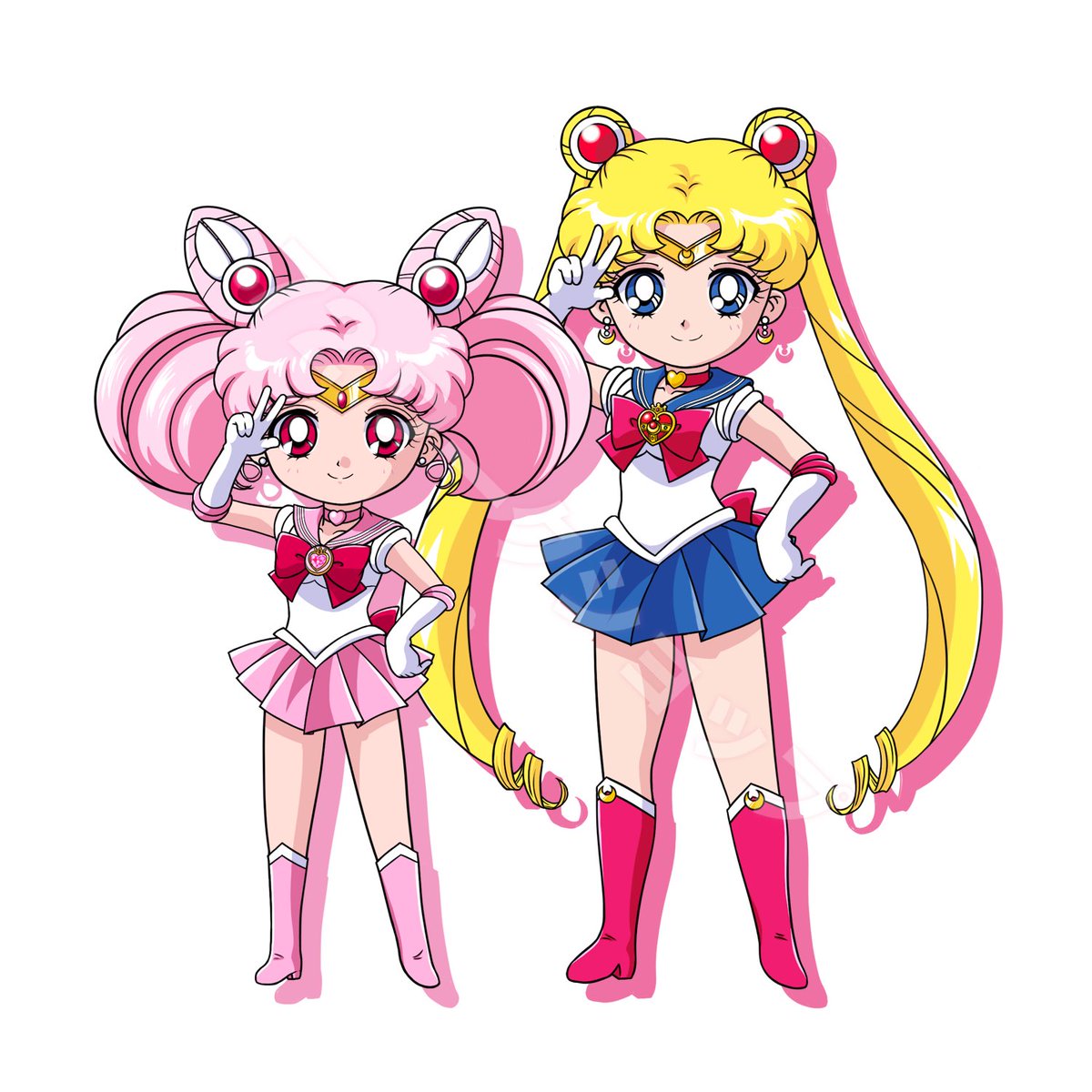セーラームーン＆ちびムーン🌙💕 #セーラームーン #sailormoon #月野