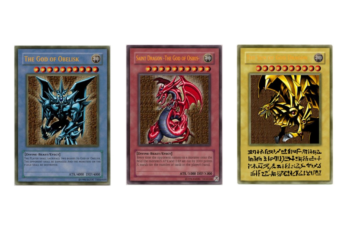 遊戯王原作25thyear 原作イラストOCG化 年末の神箱に原作三幻神くる⁉️