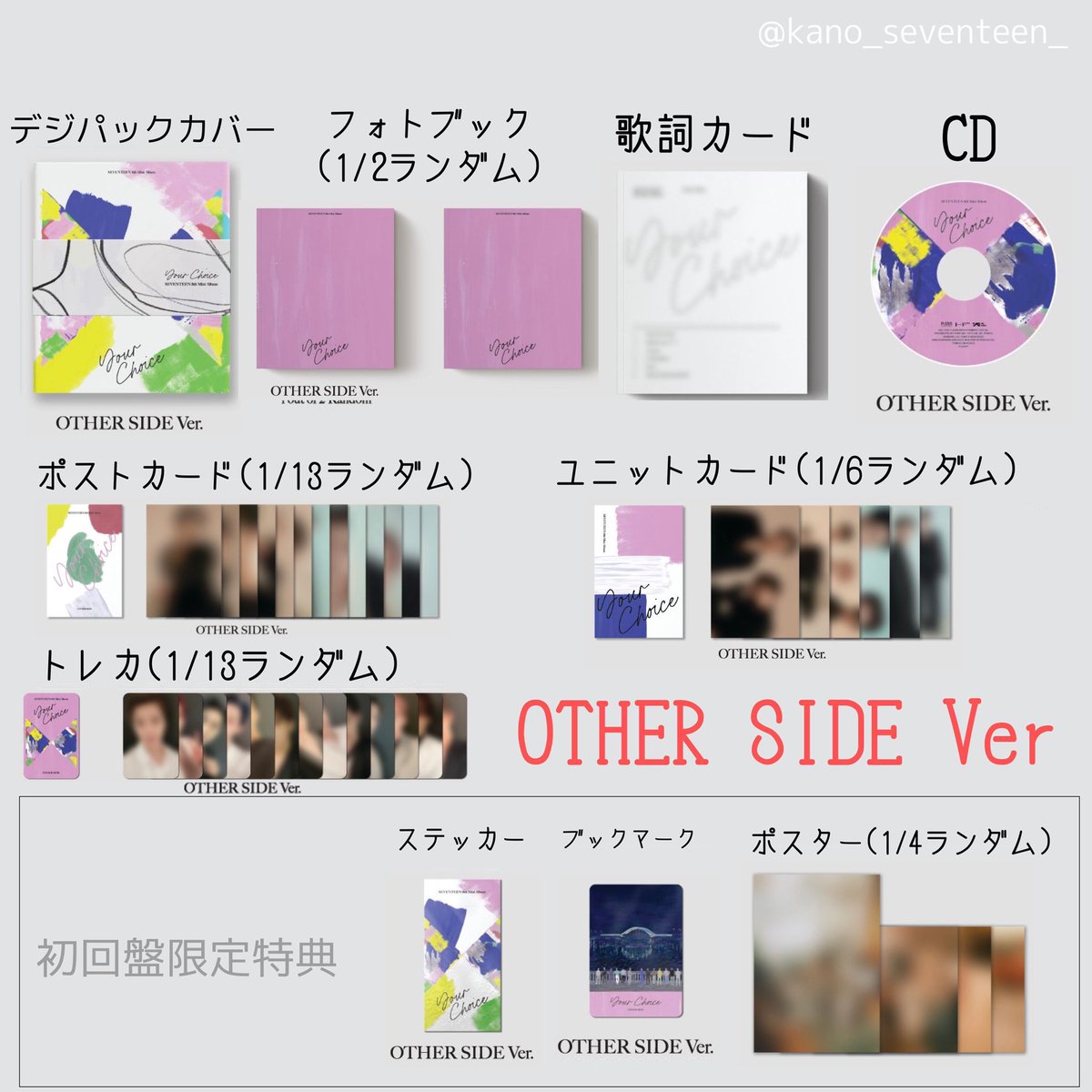 SEVENTEEN 8th Mini Album “Your Choice” アルバムデザインが出たので