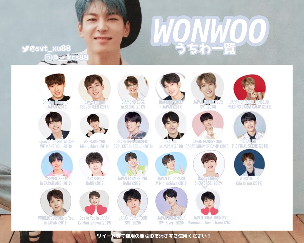 ウォヌ ideal cut ソウルコン アンコン SEVENTEEN ウォヌ うちわ 10点