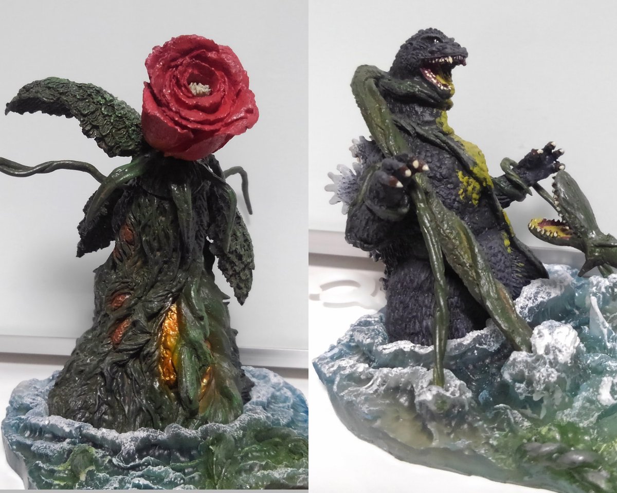 ゴジラ 特撮大百科 ゴジラvsビオランテ 芦ノ湖の激闘。激しく波だった