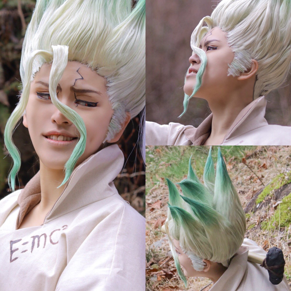 コスプレウィッグ 【 Dr.STONE / 石神千空 】 ロングウィッグを立ち