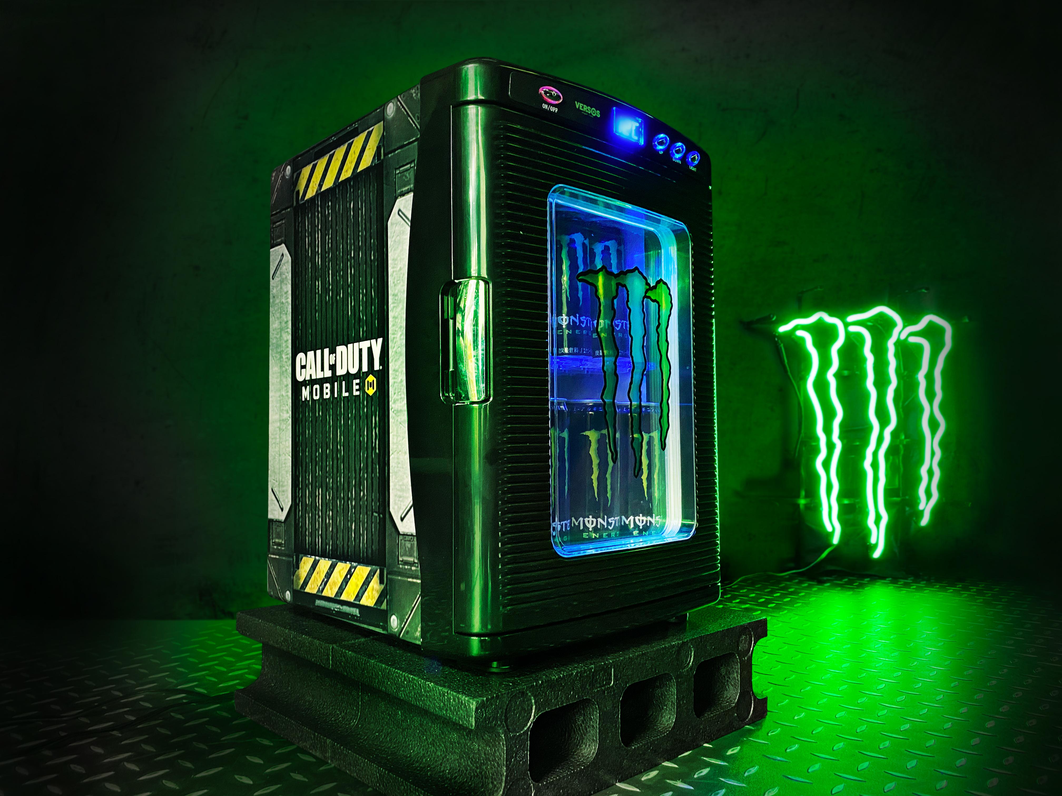 モンスター エナジー Monster Energy 冷蔵庫 グリーン LED モンスター
