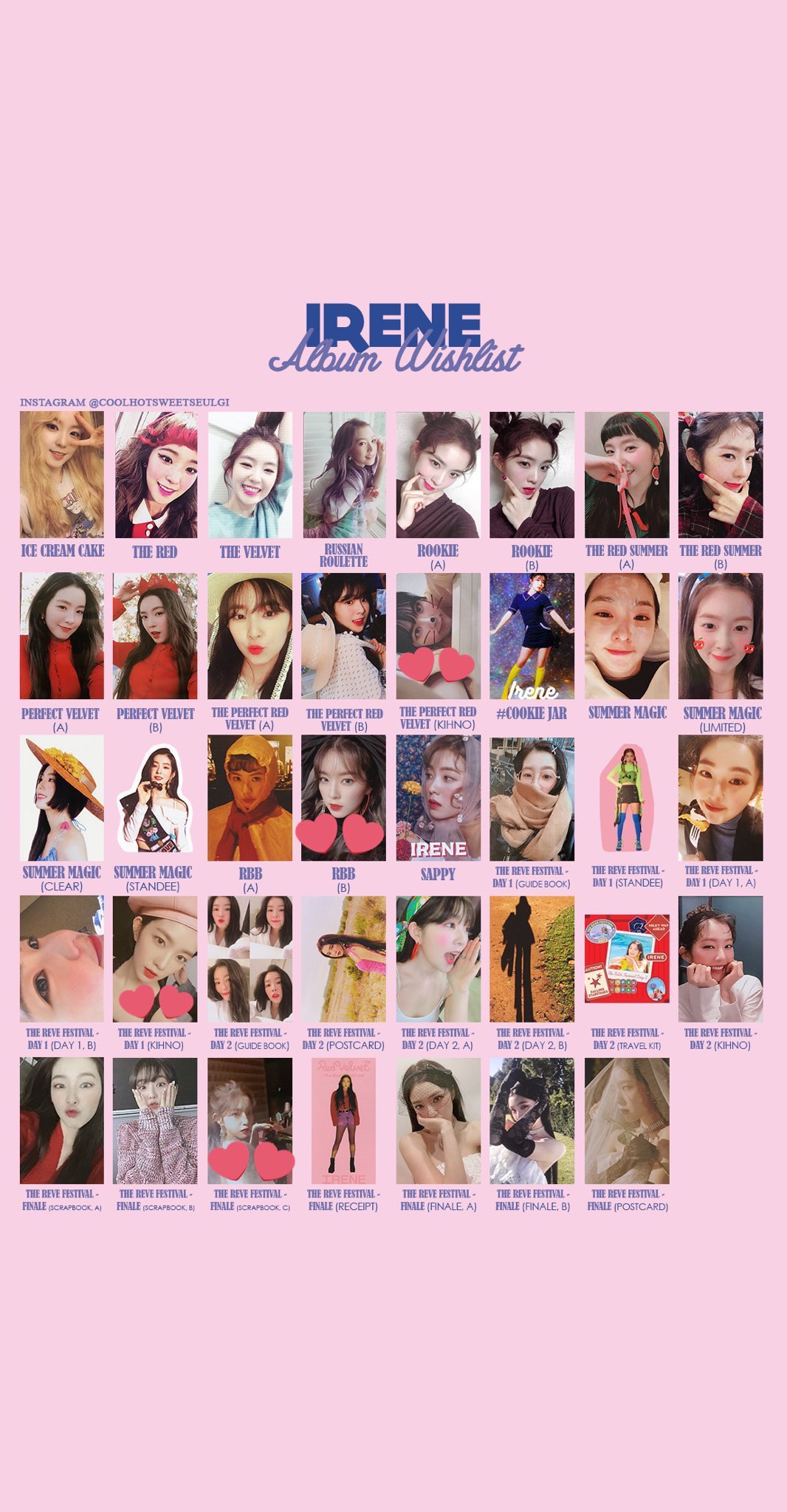 RedVelvet レドベル トレカ コレクトブック アイリーン redvelvet