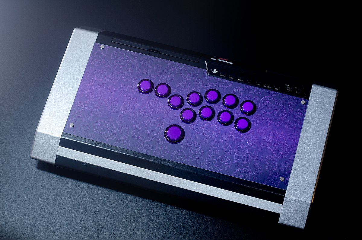 Qanba ObsidianをhitBOX化して、さらにオリジナルの天板＋三和の紫