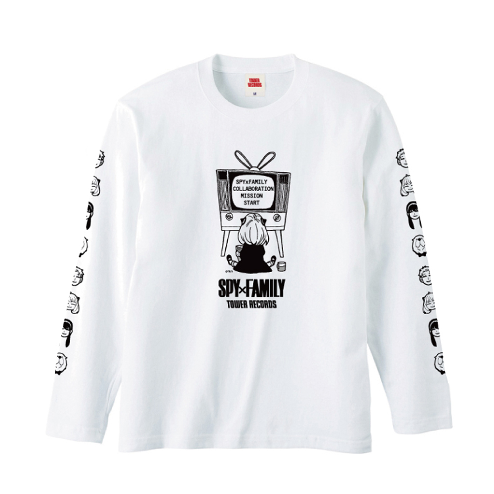SPY×FAMILY』 × TOWER RECORDSロングスリーブTシャツ ホワイト📺TVを見