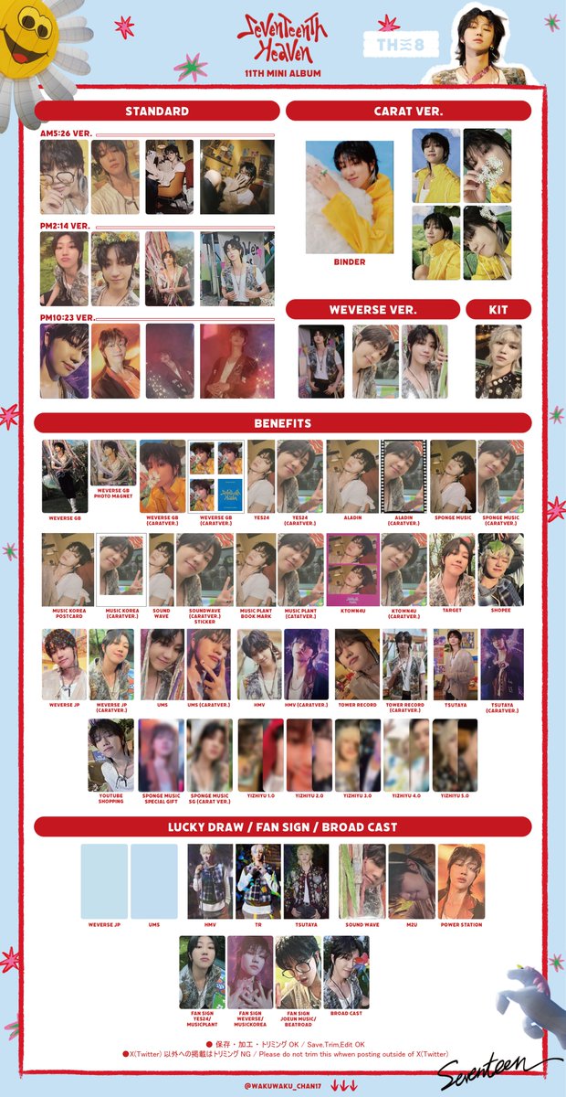 SEVENTEEN 11th MiniAlbum 「SEVENTEENTH HEAVEN」 ・THE8 ・MINGYU