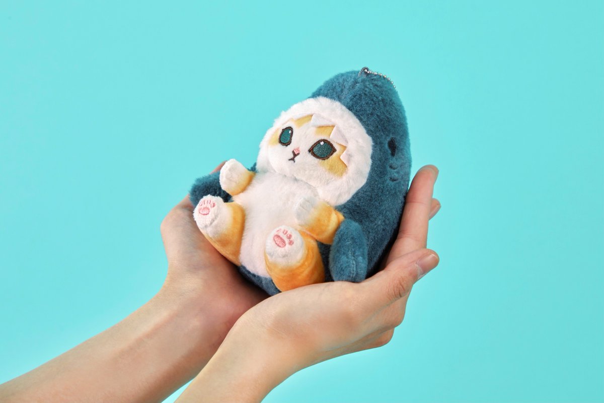 新グッズのお知らせ】 「ぽてぽてサメにゃんぬいぐるみS」 「ぽてぽて