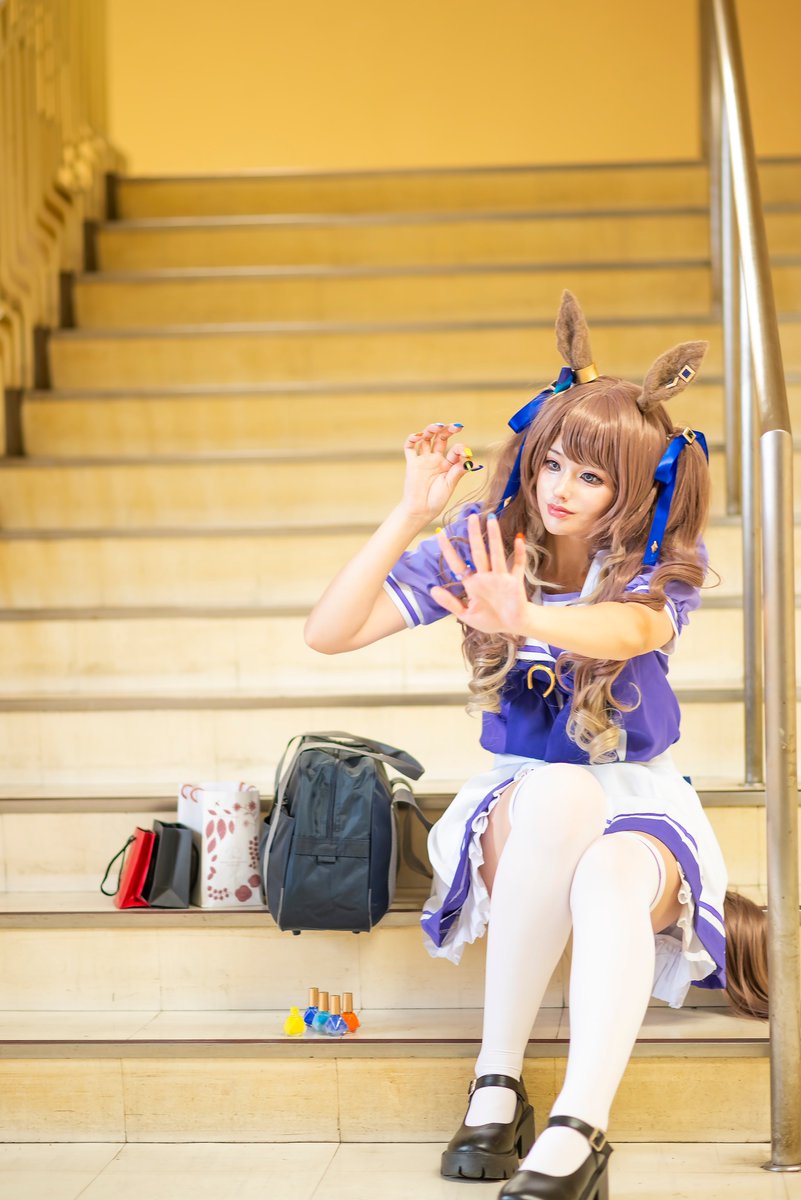 cosplay 4K ウマ娘／トーセンジョーダン ⌌ トレーナーもする？ ほら爪