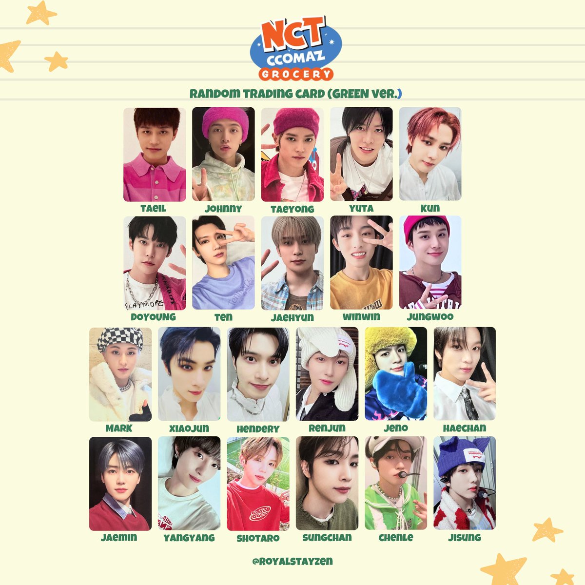 NCT CCOMAZ Grocery MD 2.0 Photocard/ Pc templates💚 Updated: ✨T