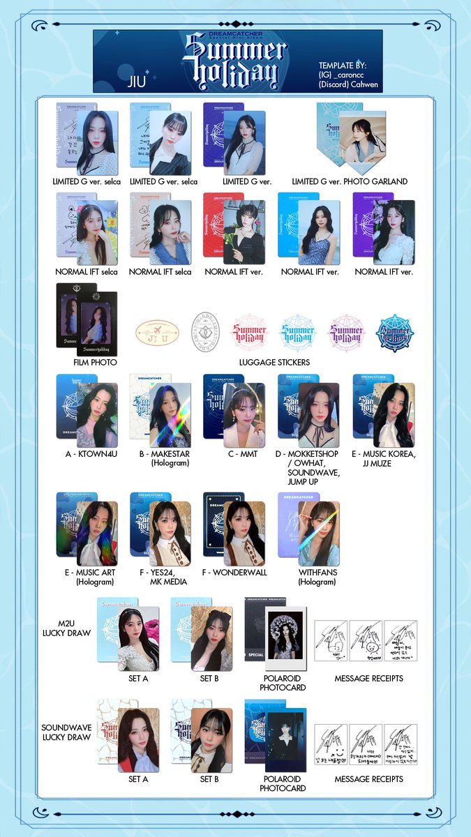 DREAMCATCHER Summer Holiday complete Jiu member template