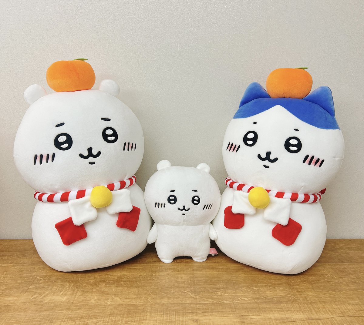 明日11/24発売の「おもちもちもちぬいぐるみ」🎍 ちいかわぬいぐるみS