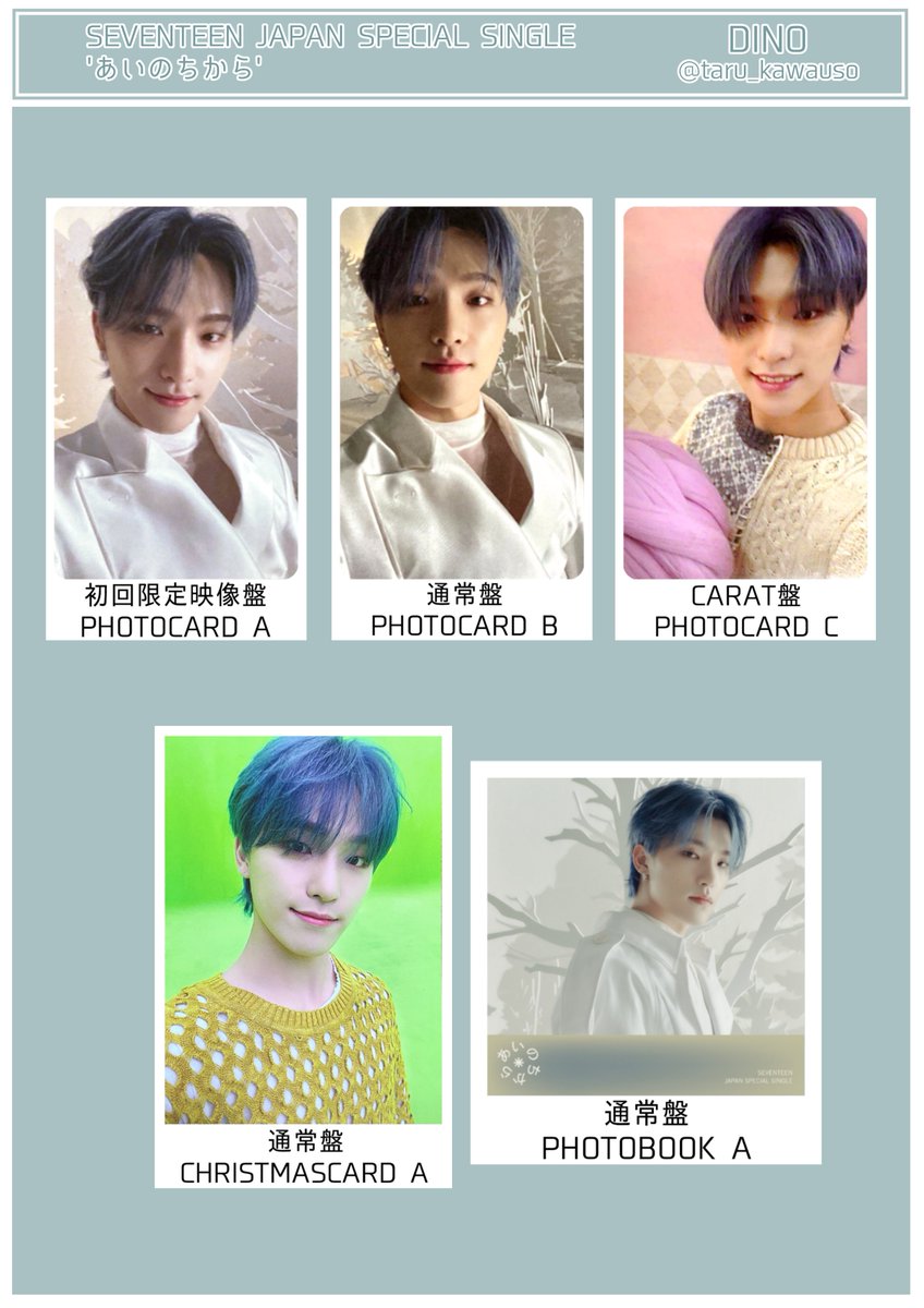 SEVENTEEN セブチ トレカ一覧 あいのちから スングァン バーノン ディノ