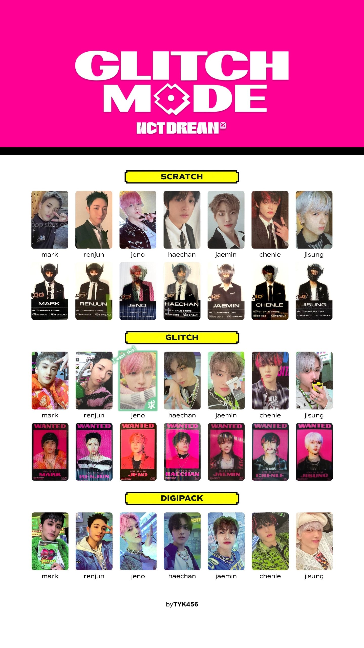 sgs glitchmode digipack トレカ チソン NCT DREAM チソン Glitch Mode