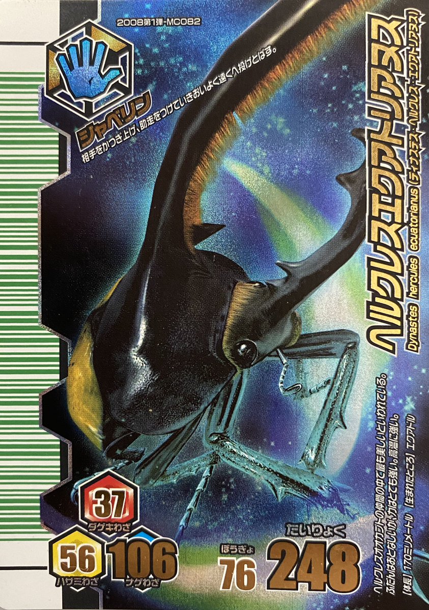 19.ヘルクレスエクアトリアヌス カードがとにかくカッコいい甲虫
