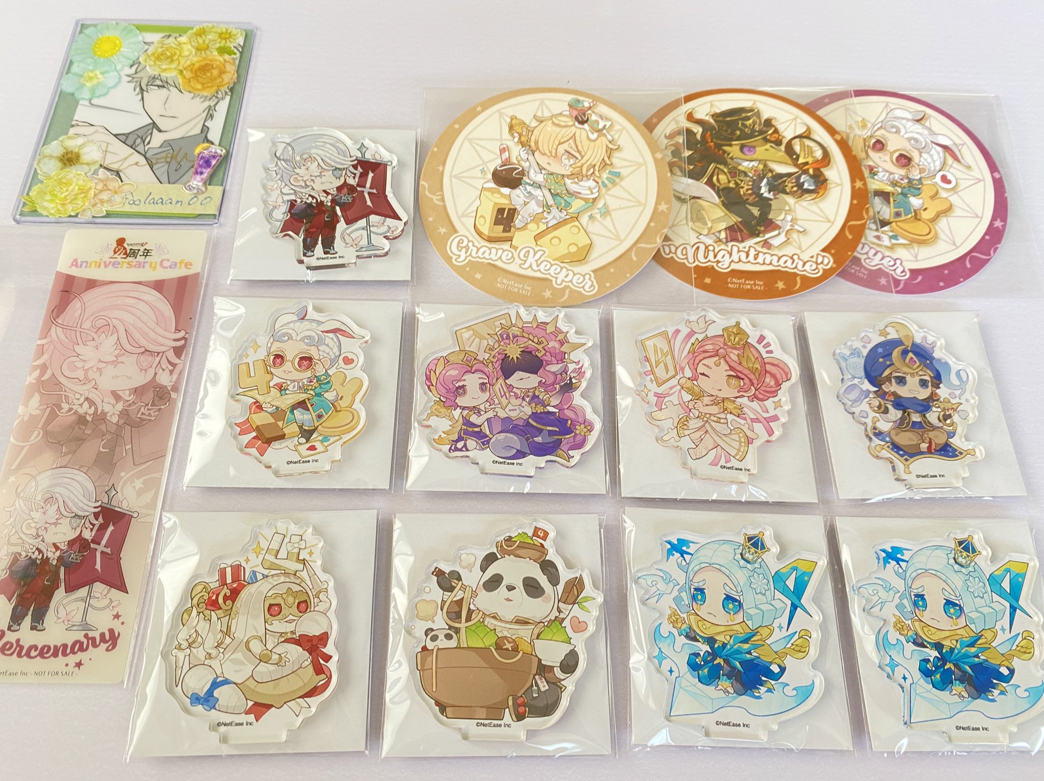 第五人格 スイーツパラダイス 4周年 ぬり絵 塗り絵 缶バッジ 墓守