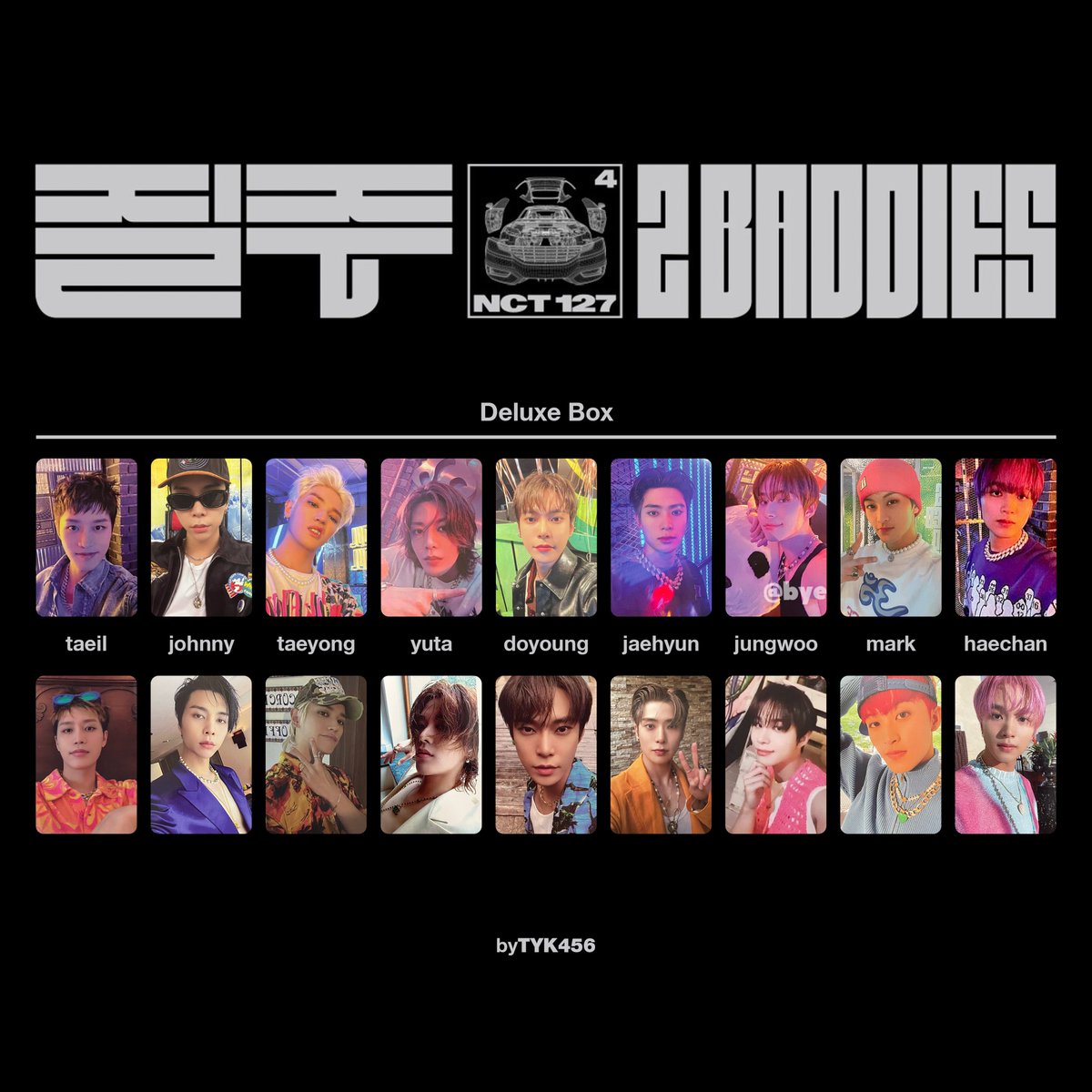 NCT 127 - 질주 (2 Baddies) photocard pc template smglobalshop