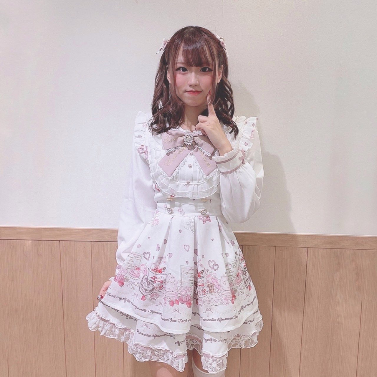 LIZLISA リズリサ Salon de Fraise柄ワンピース ピンク 【公式通販】