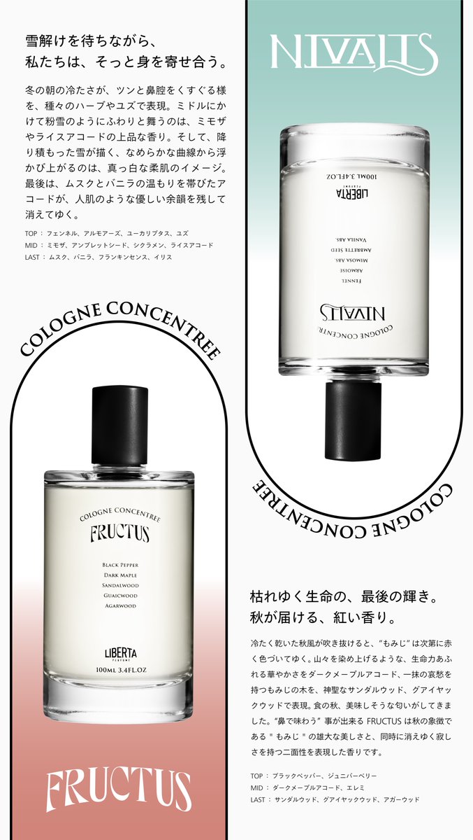 希少⭐リベルタパフューム ギンジョ&チャバ コロン コンサントレ 100ml