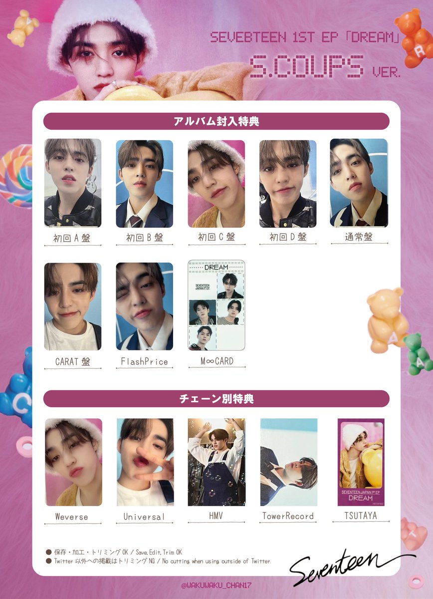 SEVENTEEN DREAM バンテリンドーム 名古屋 トレカ コンプ SEVENTEEN