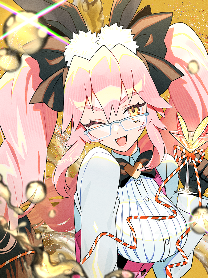 💛光のコヤンスカヤと新年の乾杯🥂 #FGO NFFバニー霊衣嬉しい～