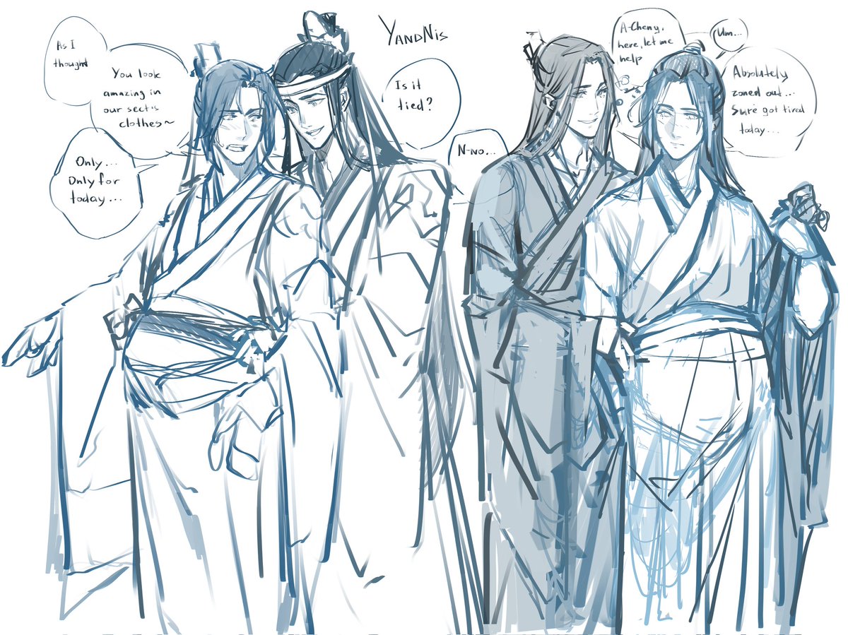 Aaand one more sketch cuz XiChen and Jiang Cheng is the best