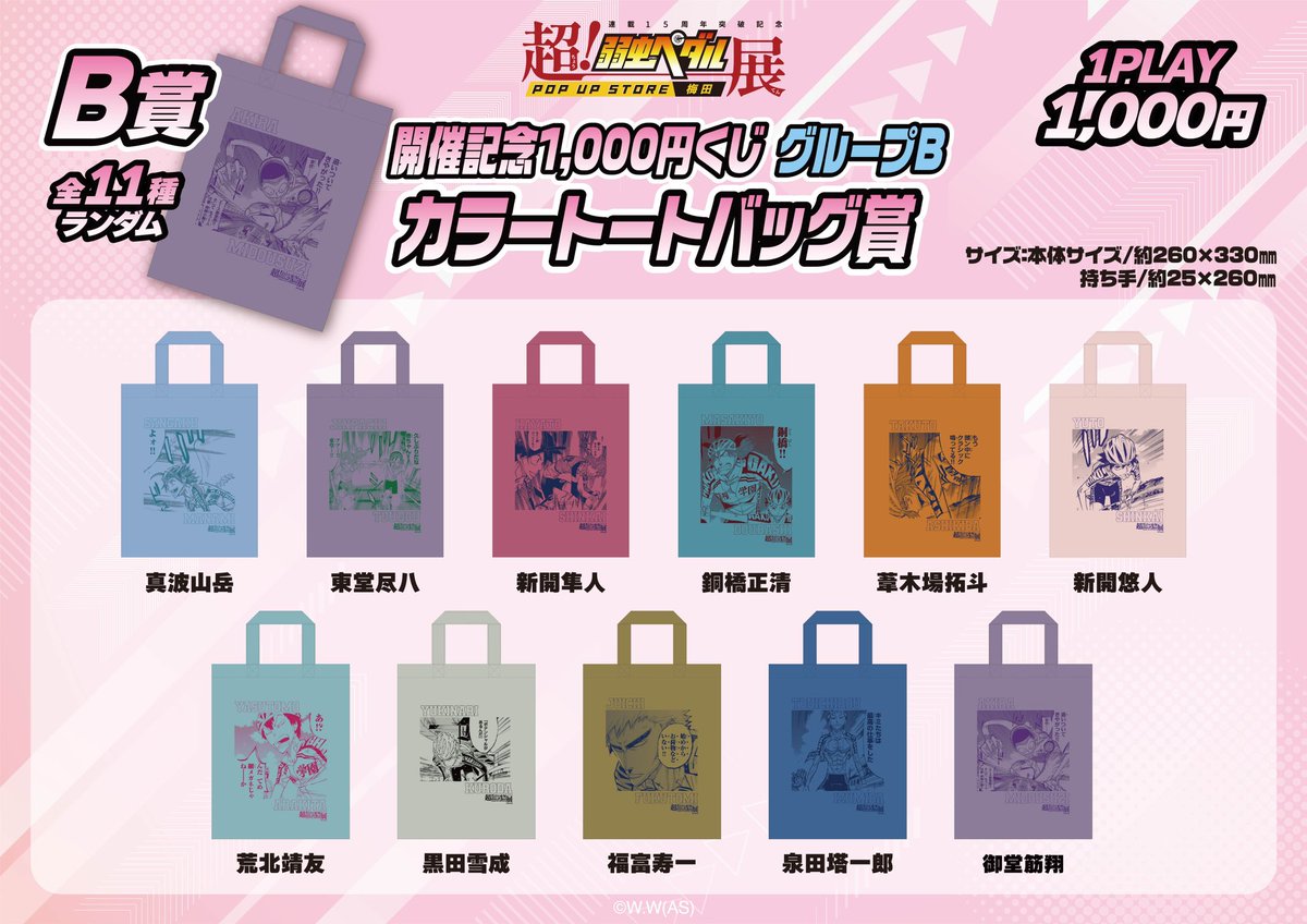 超！弱虫ペダル展』POP UP STORE大阪にて 1,000円くじ【グループB】の