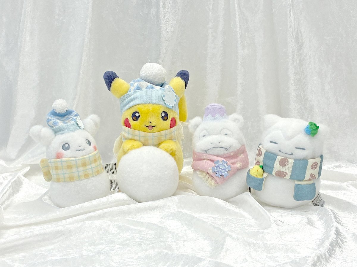 11月29日（土）、ポケモンたちの「ゆきだるまぬいぐるみ」がポケモン