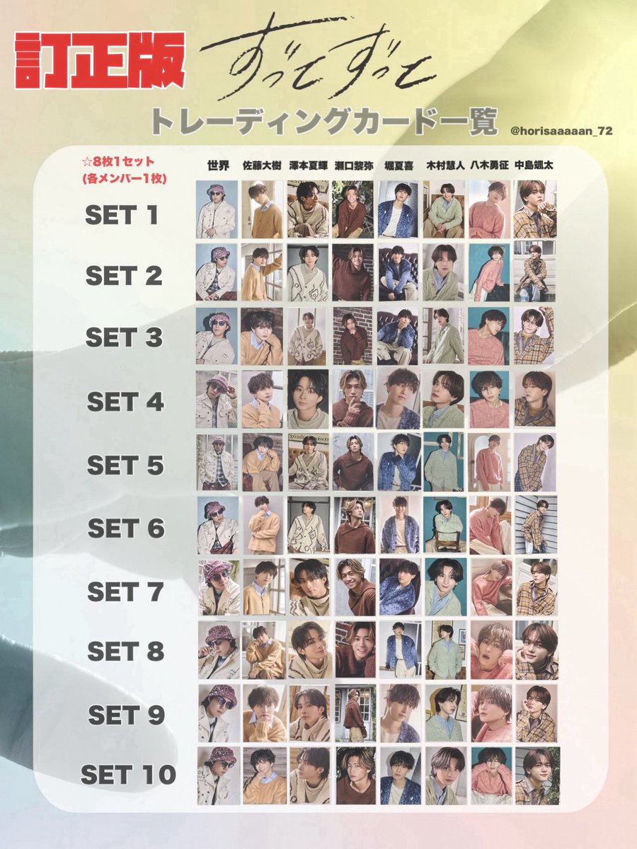 𝟐𝟎𝟐𝟓.𝟏𝟐.𝟎𝟓 𝐑𝐞𝐥𝐞𝐚𝐬𝐞〜 “ずっとずっと” トレカ一覧に