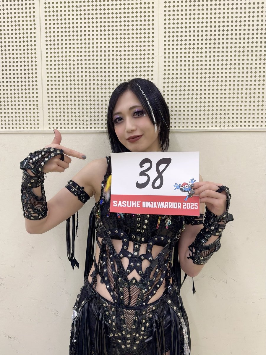 沙弥様なので ゼッケン番号38番🖤 #SASUKE2025 #SASUKEすぎる
