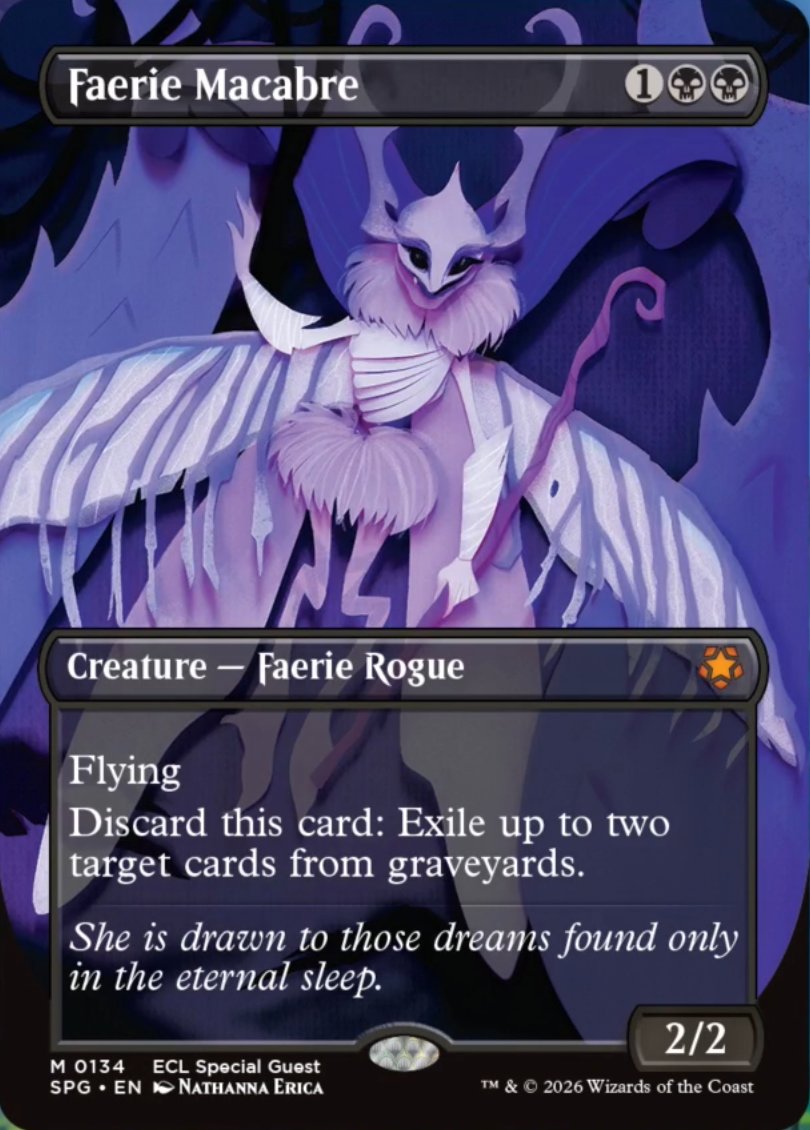 スペシャルゲスト・カード】 《フェアリーの忌み者/Faerie Macabre》