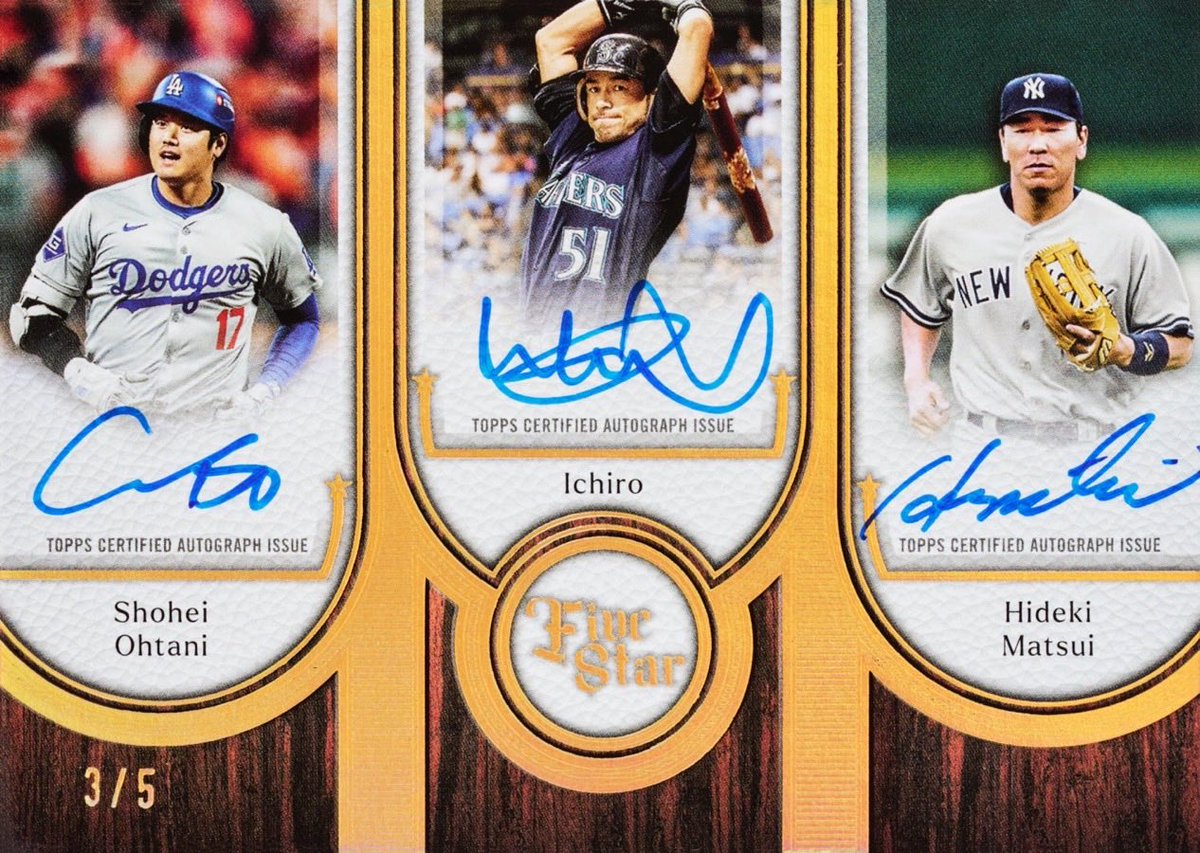 夢の共演🇯🇵 大谷翔平、イチロー、松井秀喜のトリプル・オートグラフ