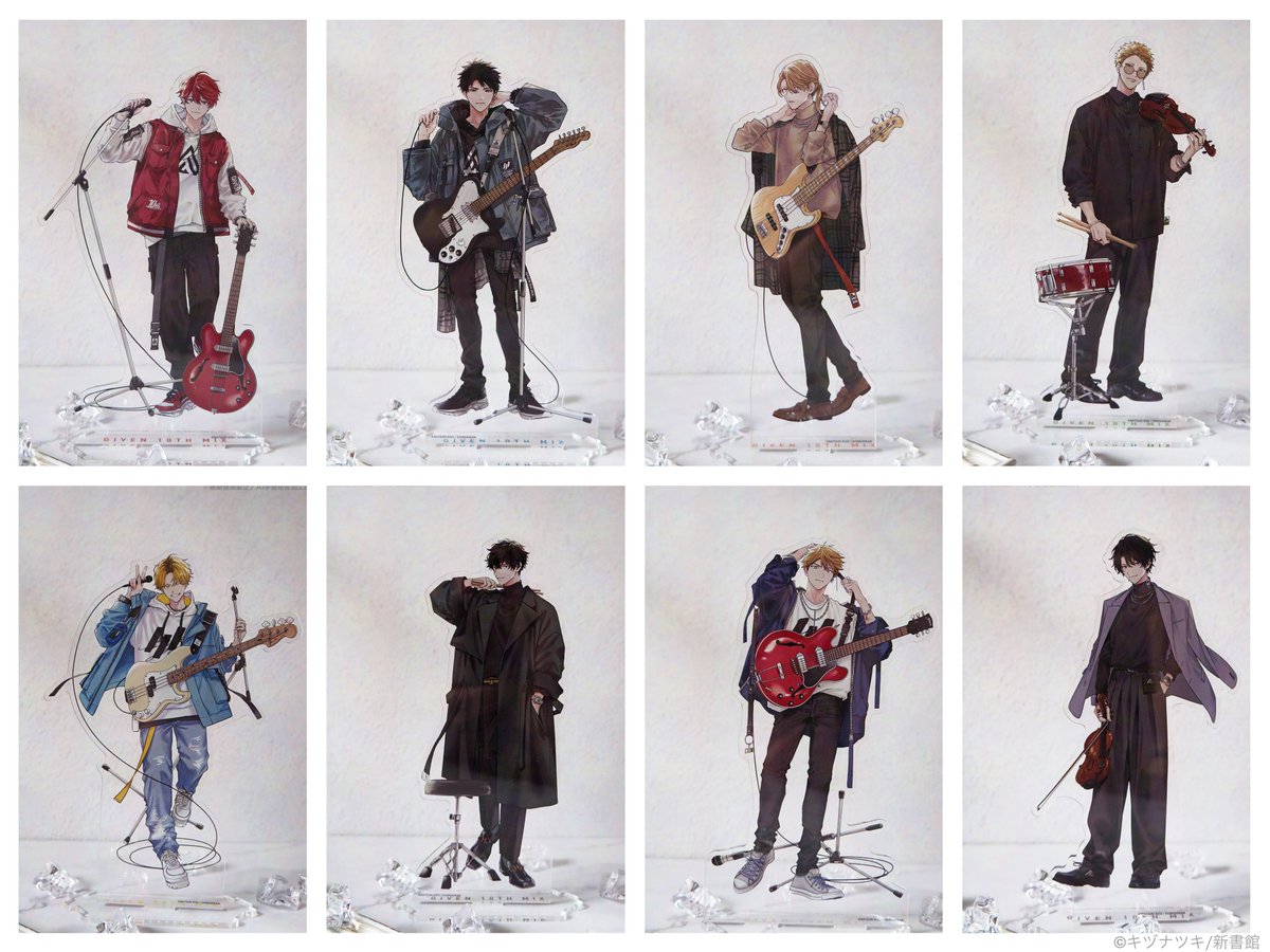 ◤新商品◢ 🎸｢ギヴン 10th mix｣つながるBIGアクリルスタンド／8種