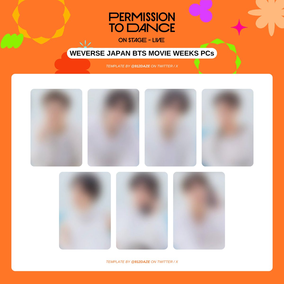 BTS PERMISSION TO DANCE ON STAGE PTD PC PHOTOCARD WISHLIST WL