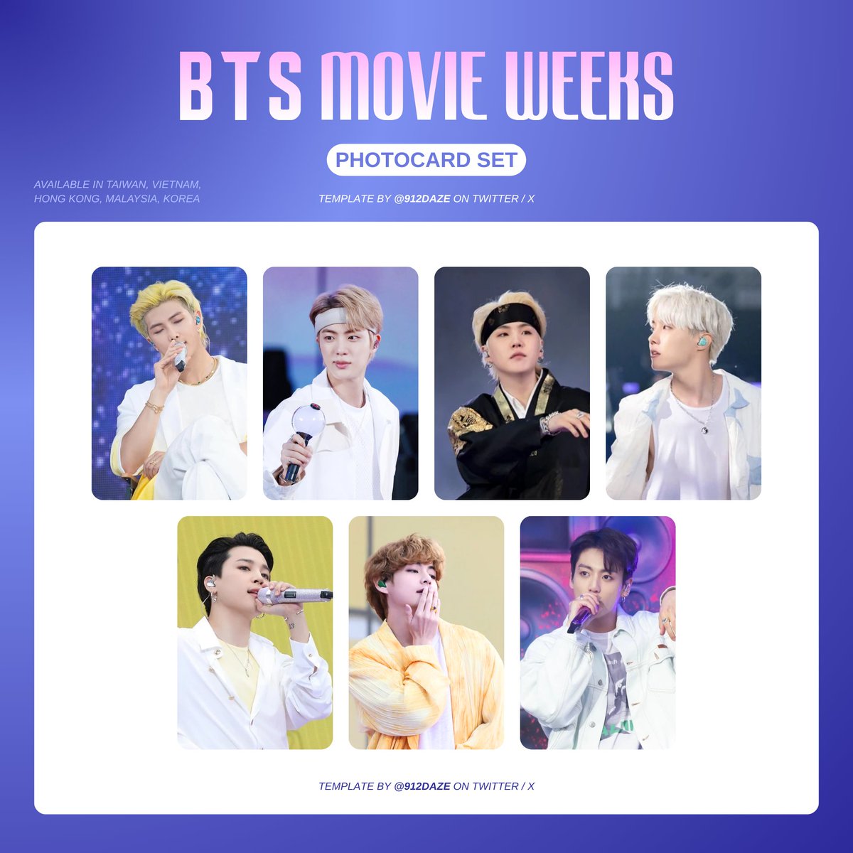 BTS MOVIE MERCH PC PHOTOCARD WISHLIST WL TEMPLATE ✨ ⭐️ BTS