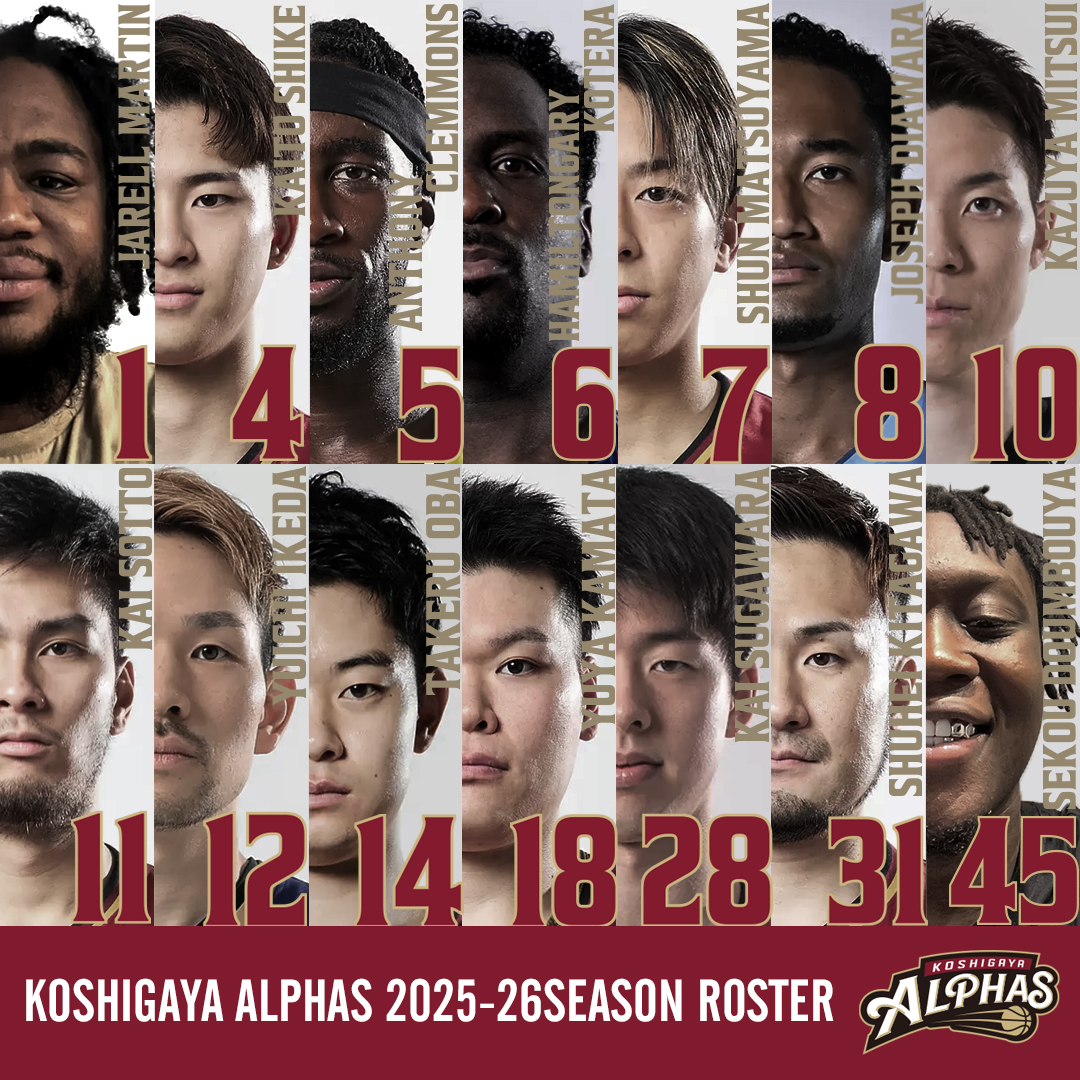 ◤2025-26 SEASON ロスター決定◢ 本日の選手契約発表をもって2025-26