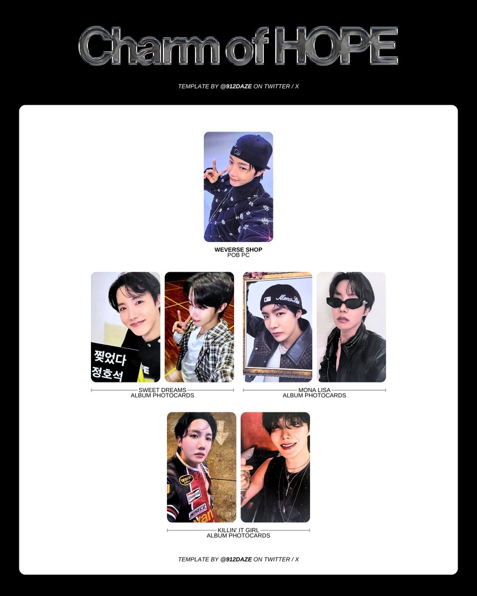 BTS J-HOPE SOLO ALBUM SINGLES CD KEYRING PC PHOTOCARD WISHLIST WL