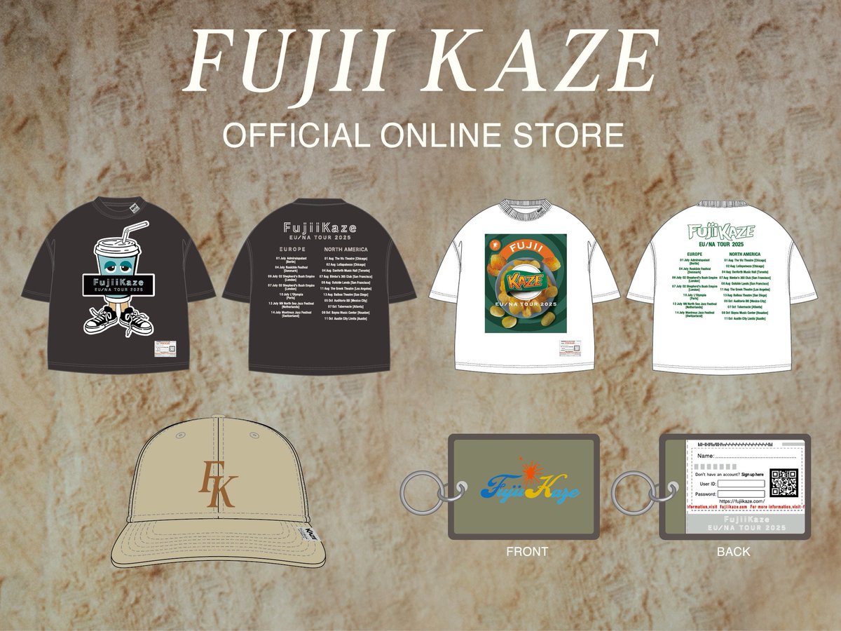 FUJII KAZE EU / NA TOUR 2025 Official Merch