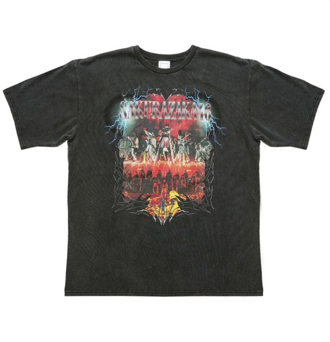 こちらのロックTシャツデザインしてます🌸バチバチです⚡️⚡️ #櫻坂