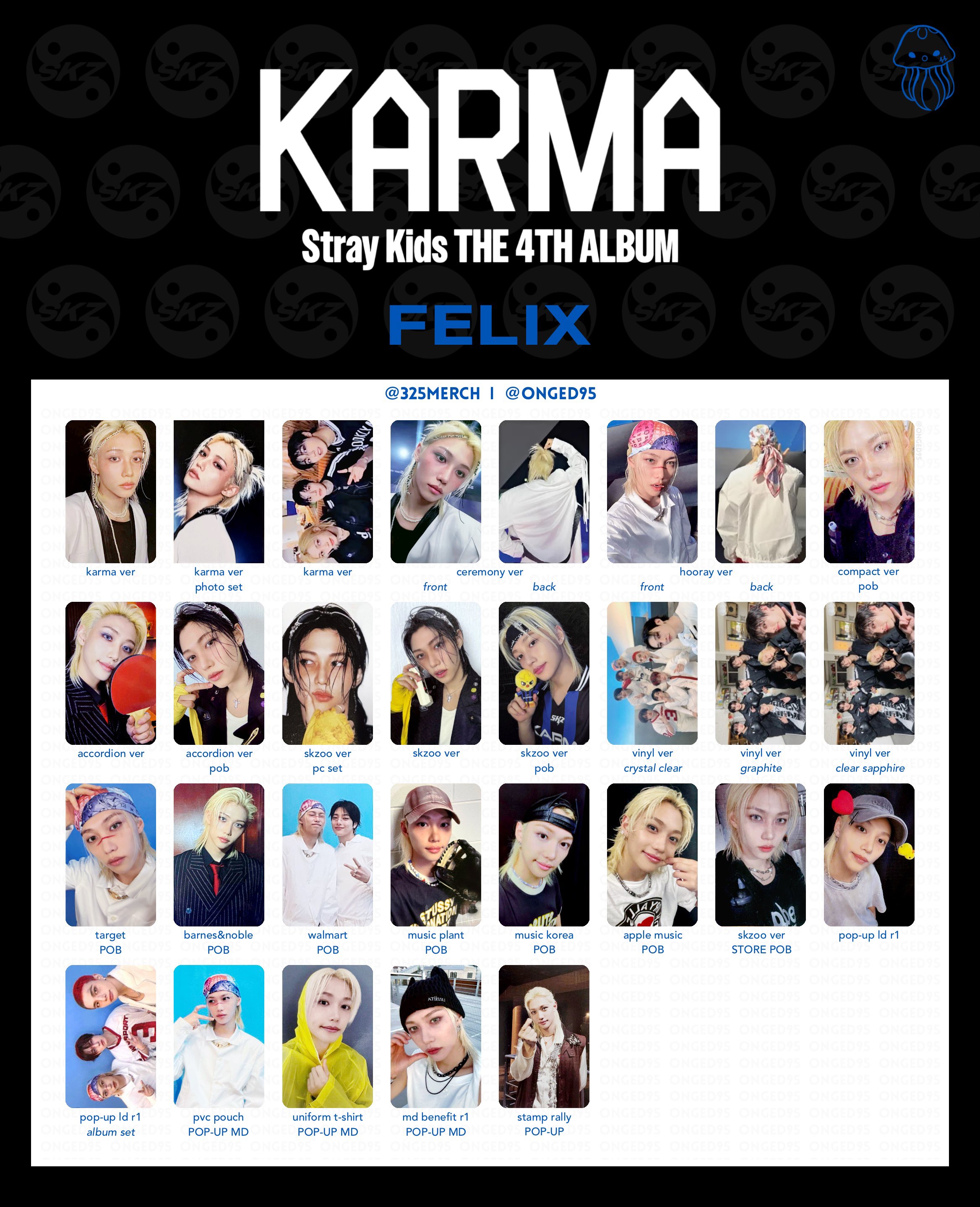 Straykids KARMA FANS 限定 リスパ特典 トレカ全員8枚セット Stray