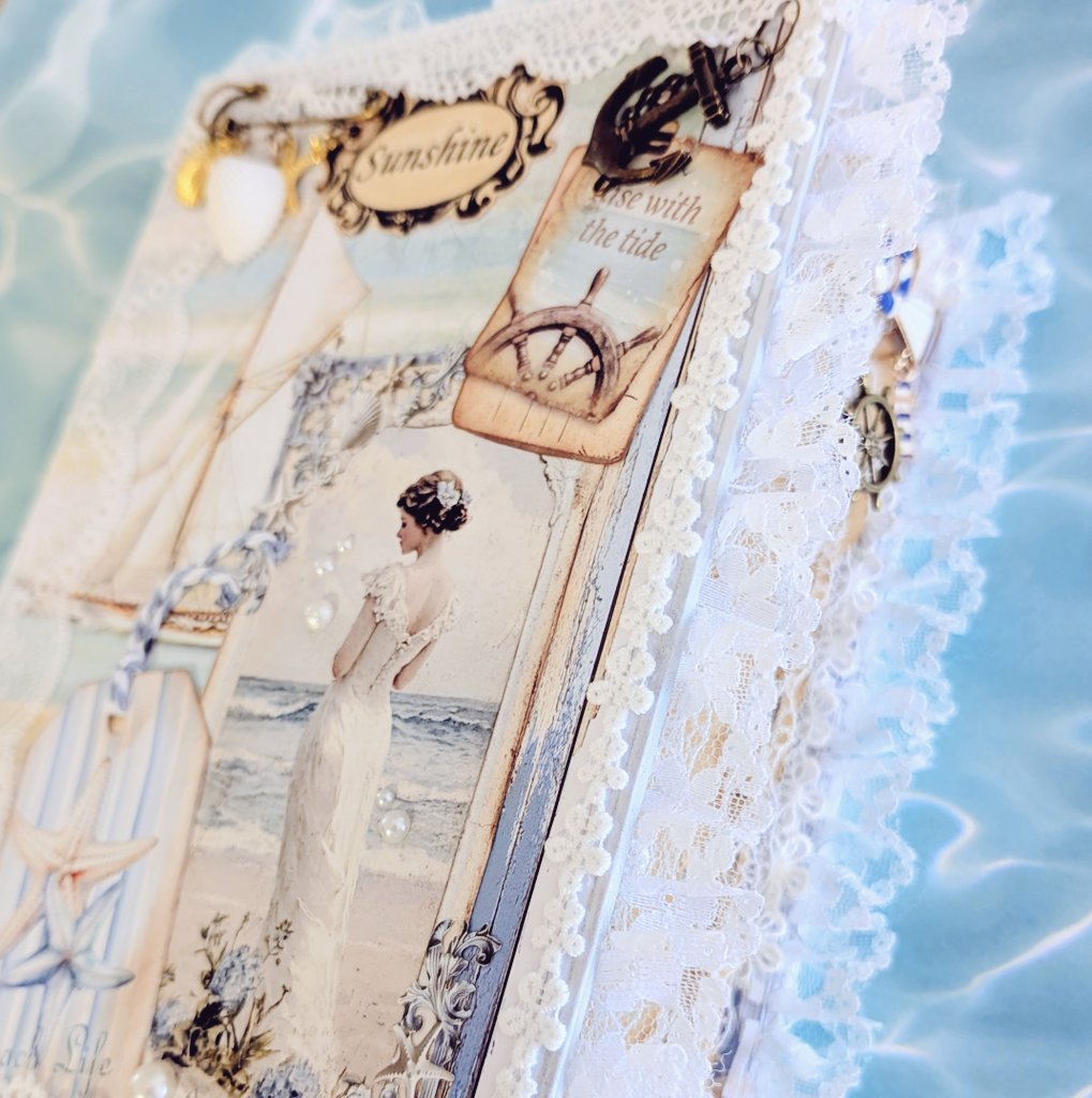 海からの贈り物」海辺のノスタルジー大型ジャンクジャーナル✨Sunshine