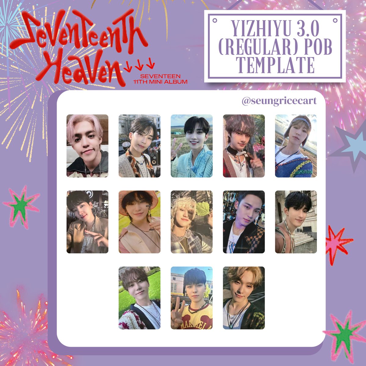 Seventeen 11th Mini Album Seventeenth Heaven Yizhiyu POB 3.0 & 4.0